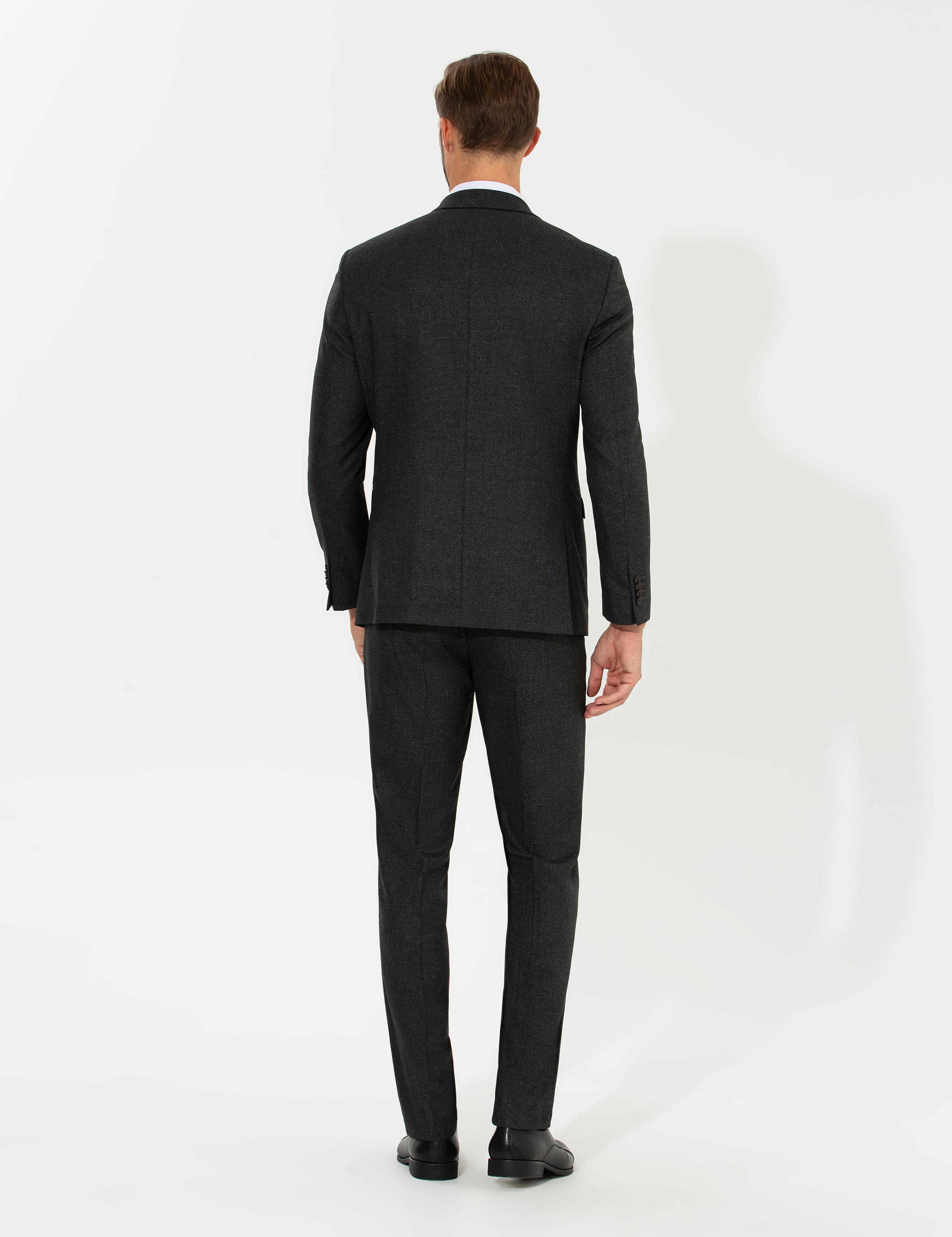 Antrasit Slim Fit Takım Elbise