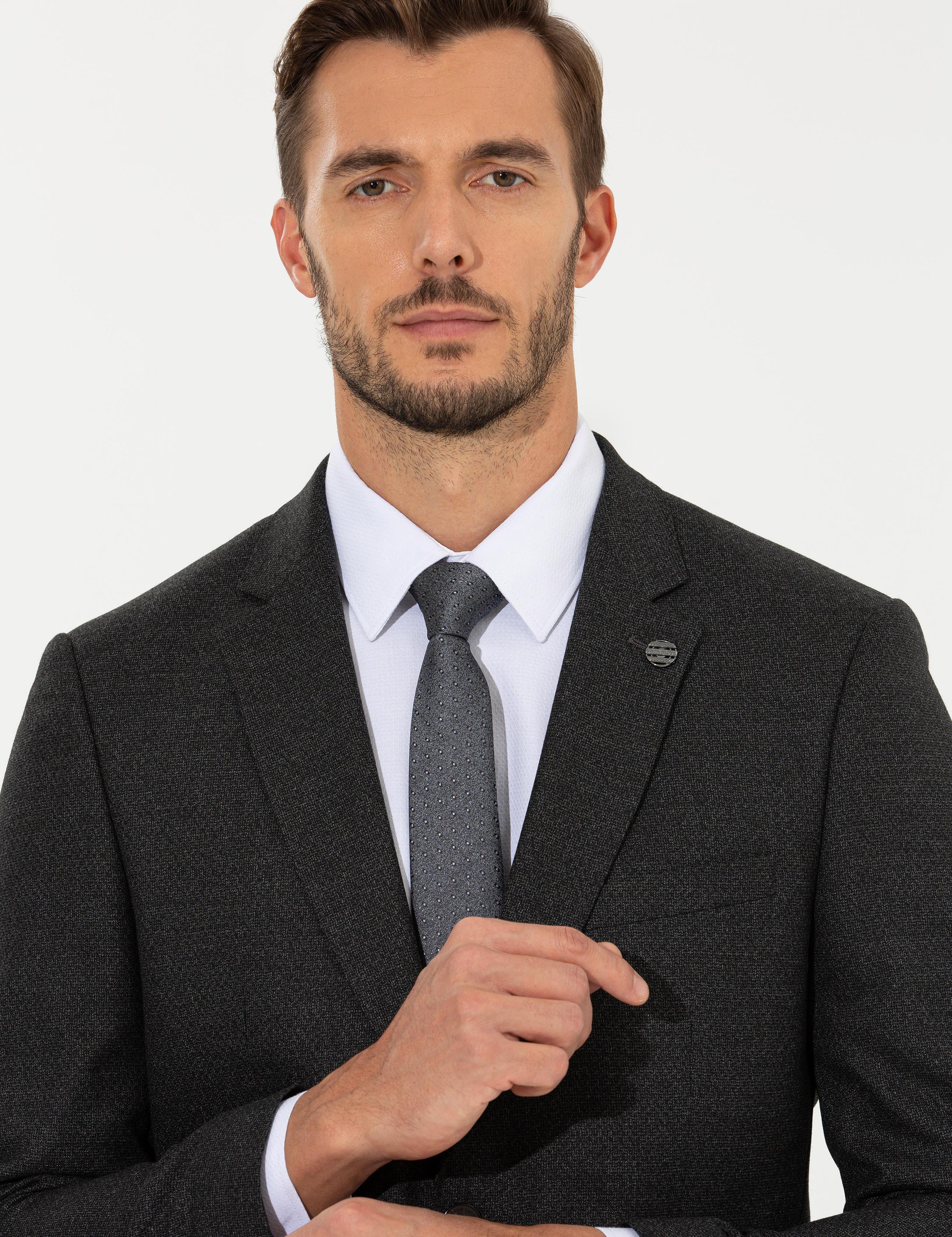 Antrasit Slim Fit Takım Elbise