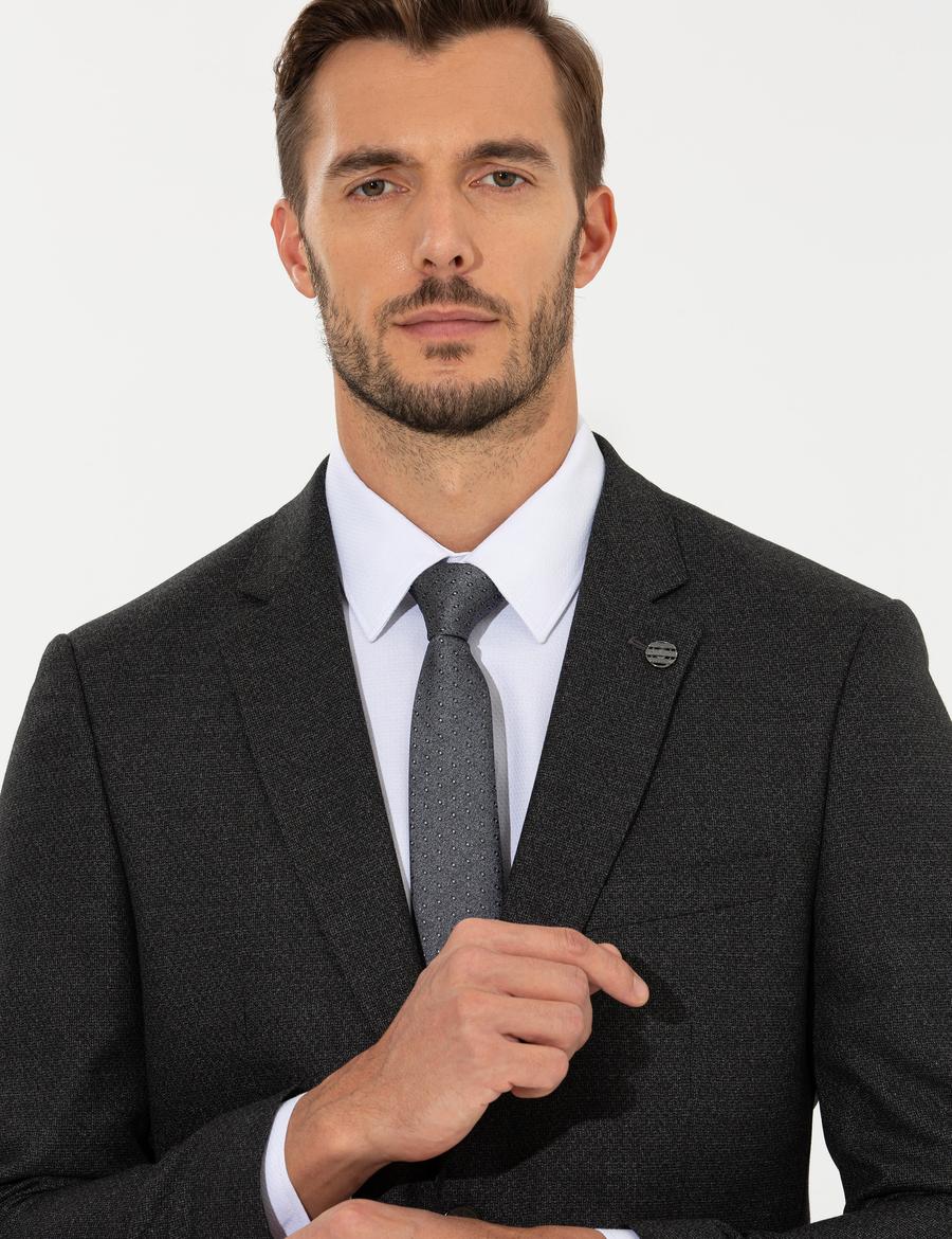 Antrasit Slim Fit Takım Elbise
