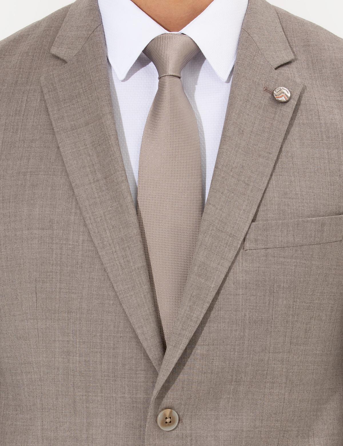 Açık Kahverengi Slim Fit Ceket - 50257713077