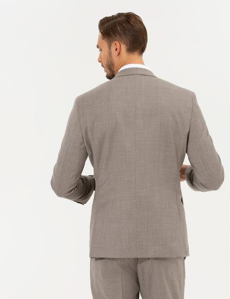 Açık Kahverengi Slim Fit Ceket - 50257713077