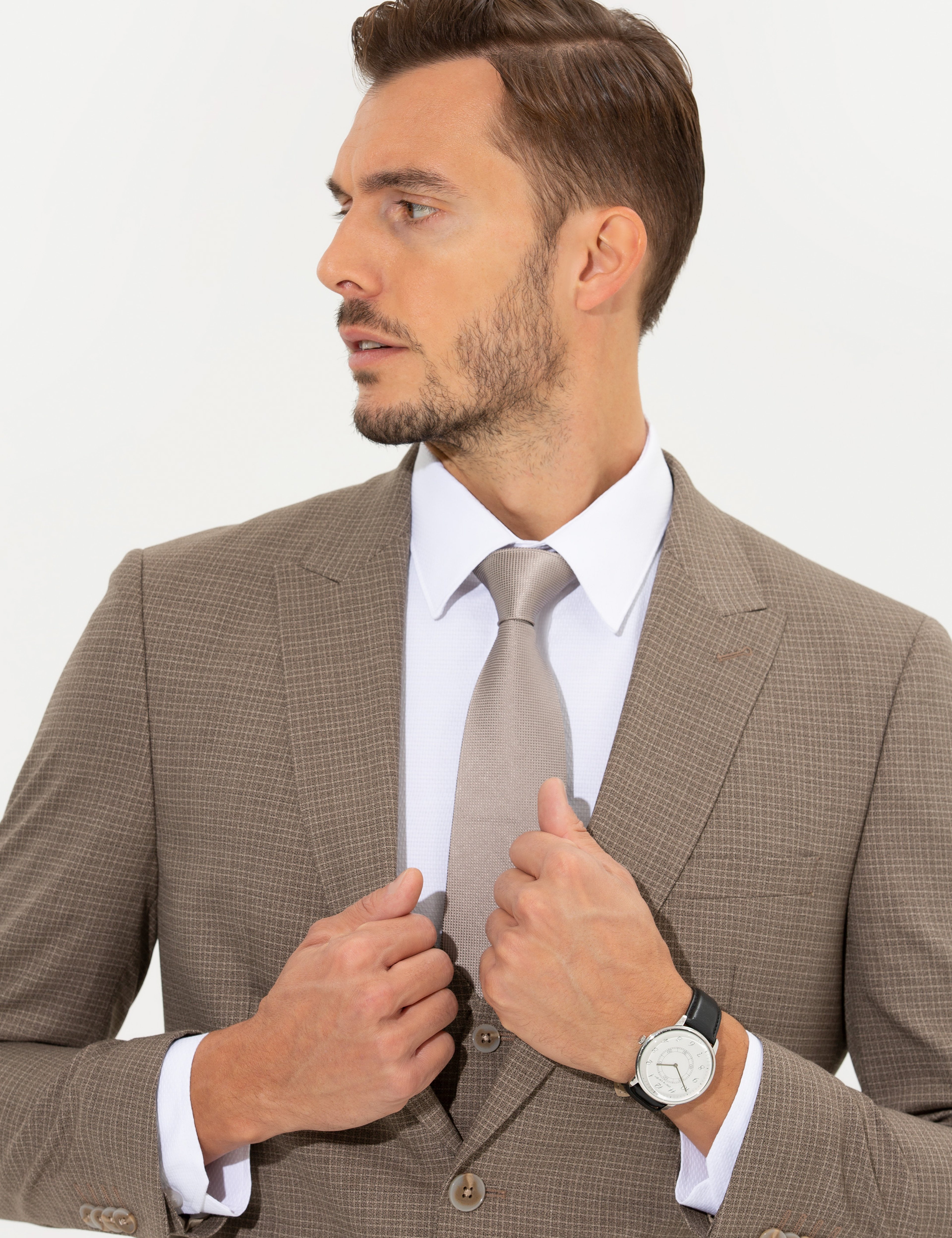 Açık Kahverengi Ex. Slim Fit Takım Elbise