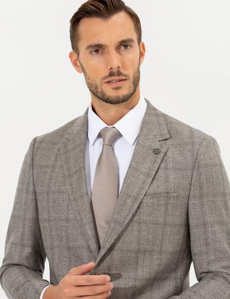 Açık Kahverengi Slim Fit Takım Elbise - 50259678005