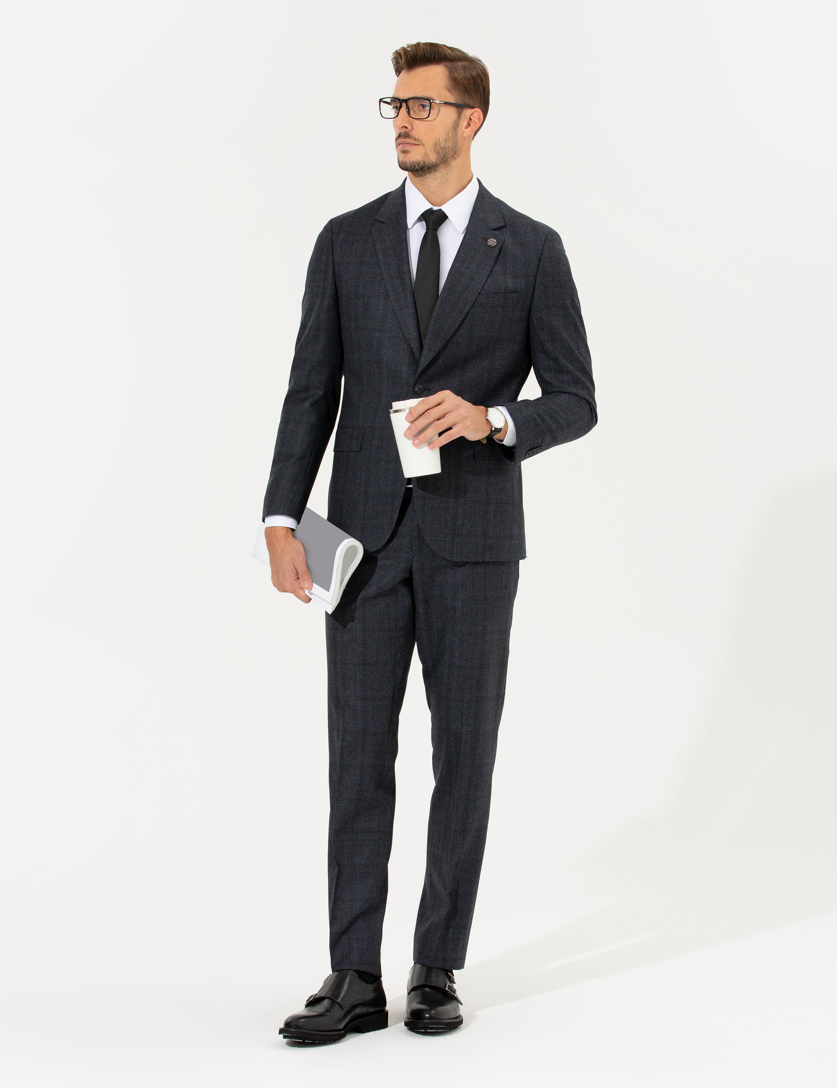 Lacivert Slim Fit Takım Elbise