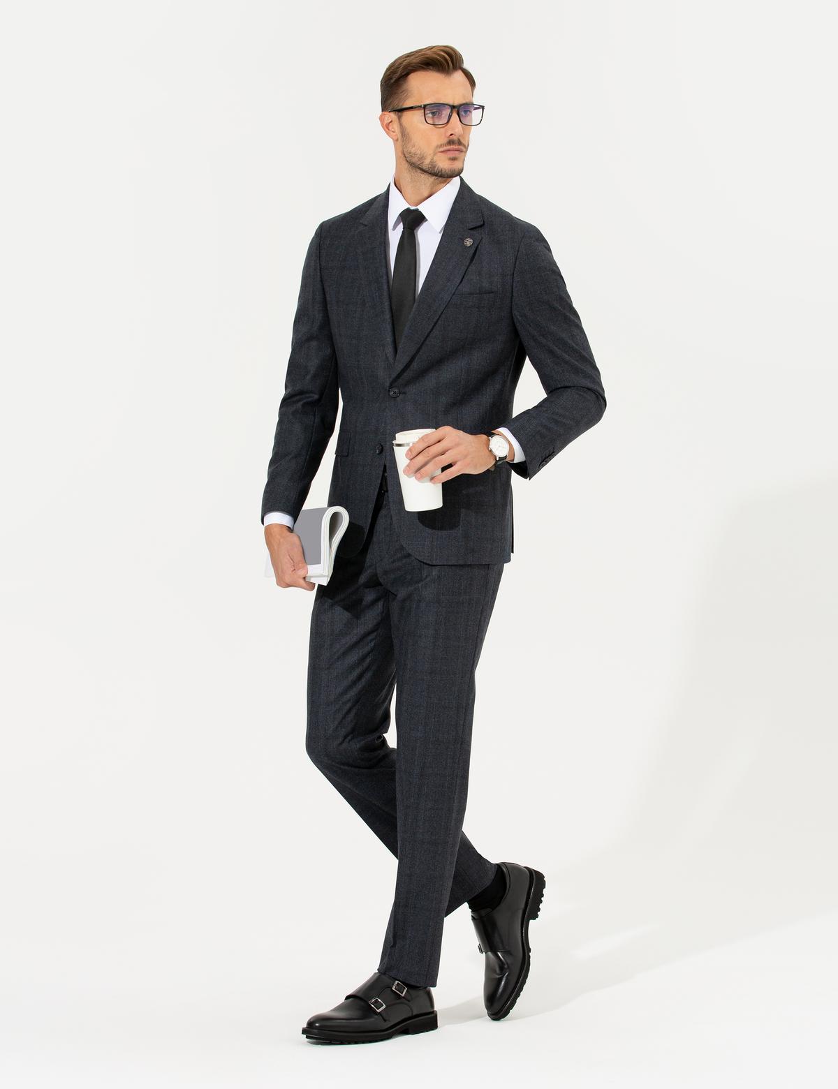 Lacivert Slim Fit Takım Elbise