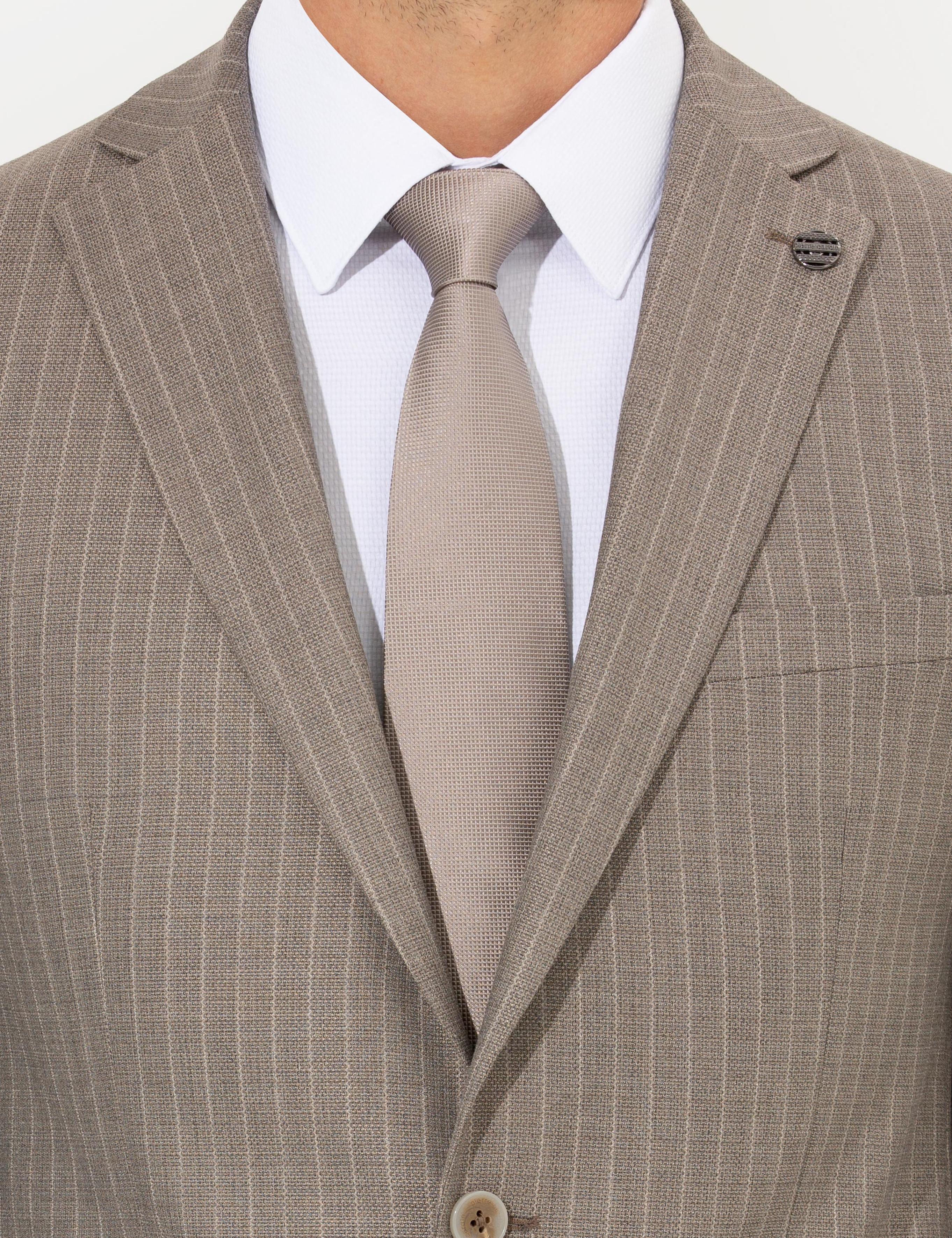 Açık Kahverengi Slim Fit Takım Elbise
