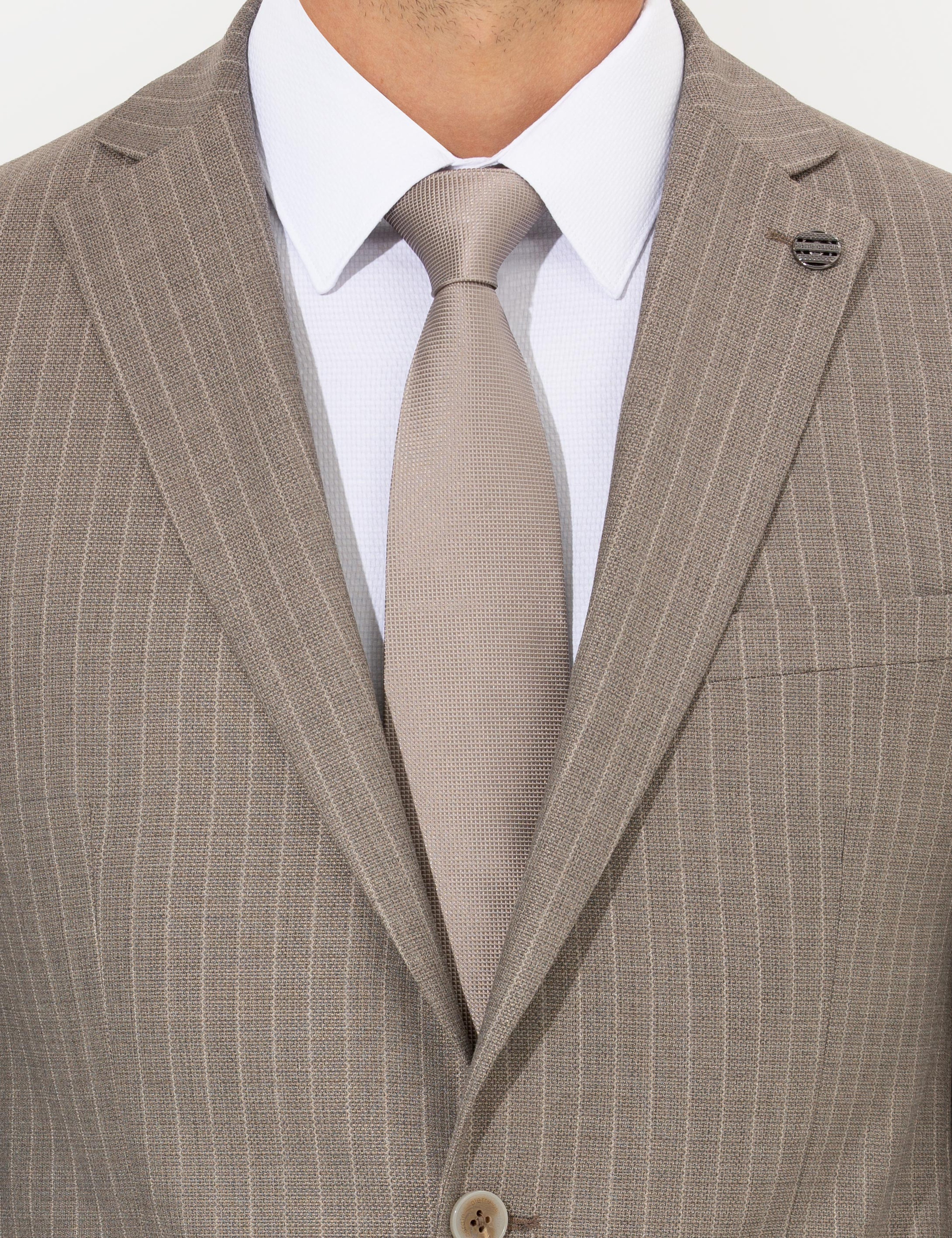 Açık Kahverengi Slim Fit Takım Elbise - Image 5