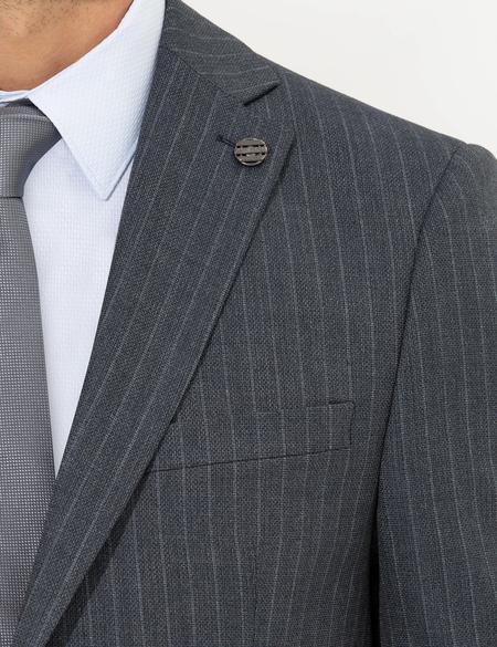 Koyu Mavi Slim Fit Takım Elbise - 50266571119