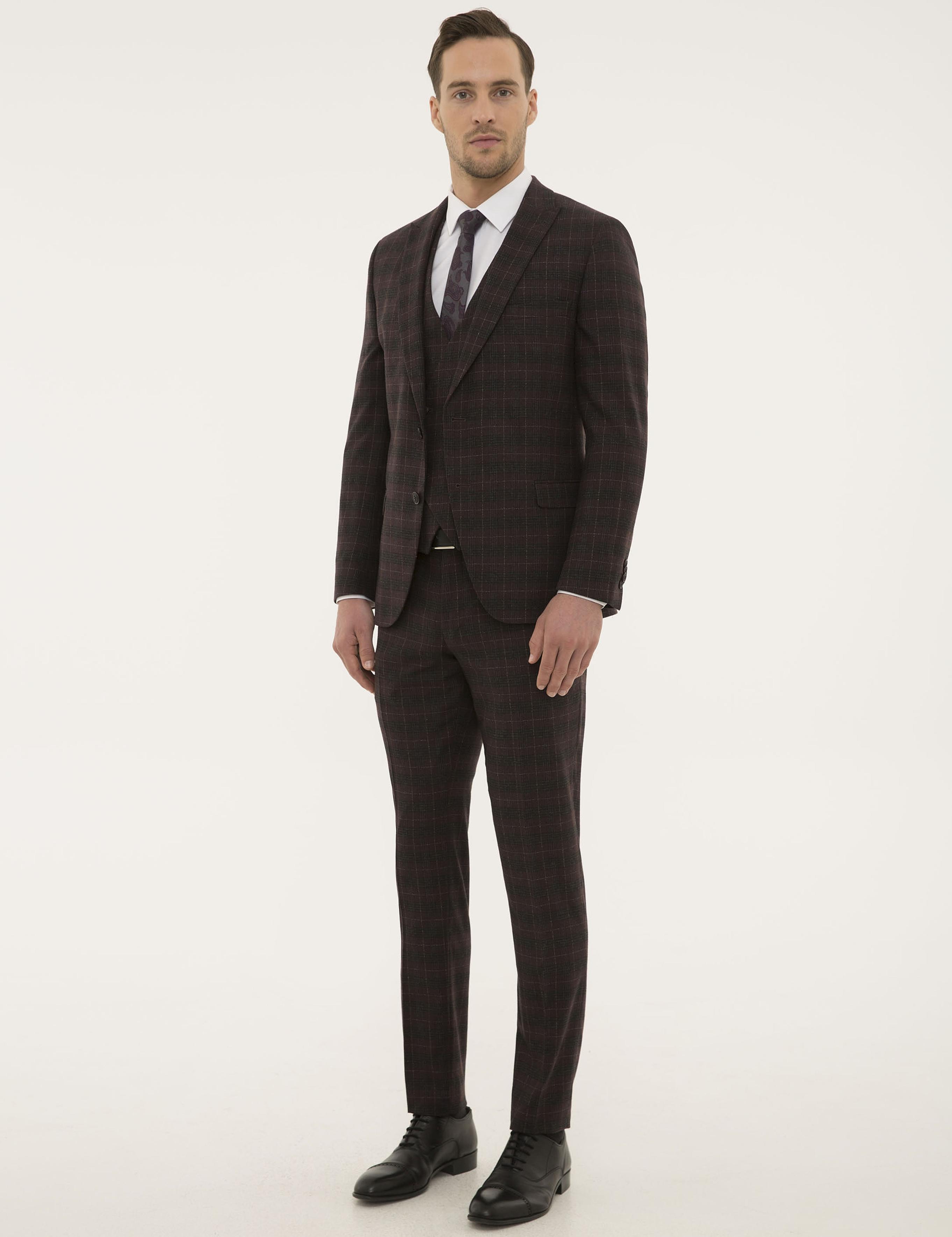 Bordo Ex. Slim Fit Takım Elbise