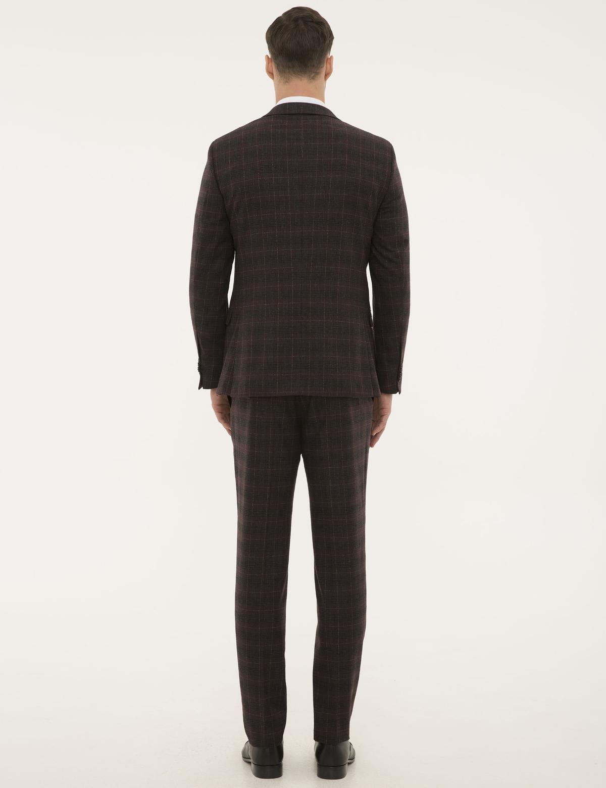 Bordo Ex. Slim Fit Takım Elbise - 50193713163