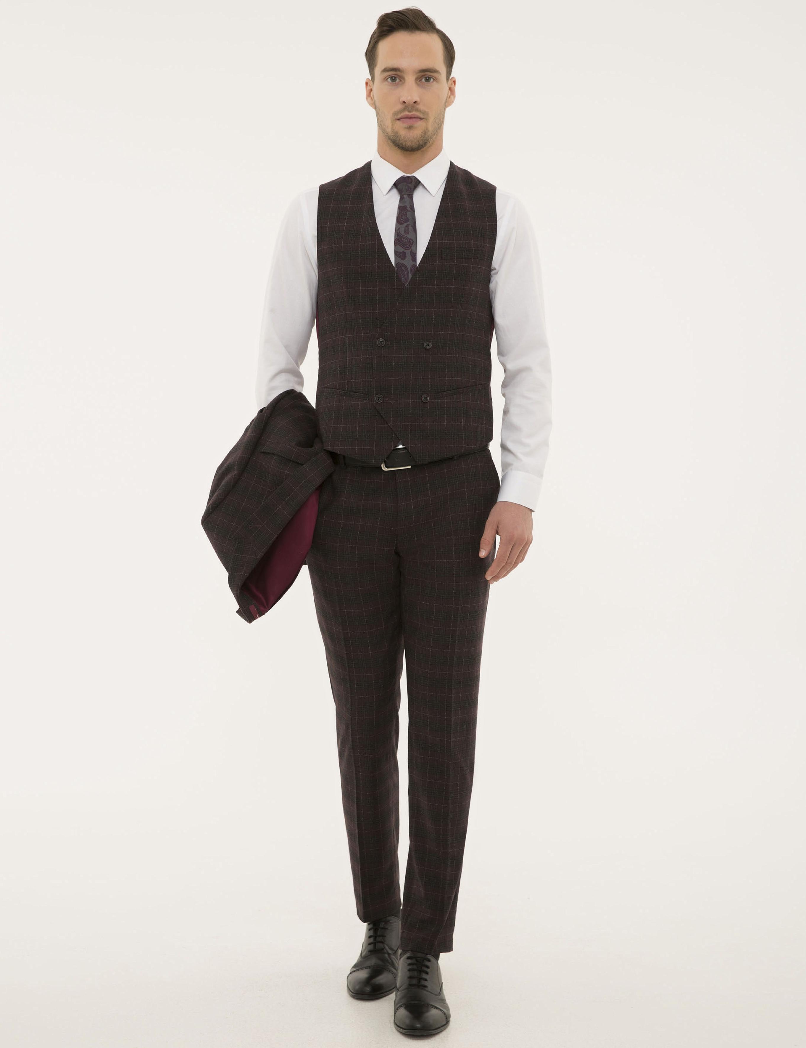 Bordo Ex. Slim Fit Takım Elbise