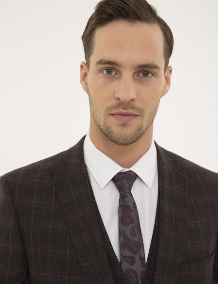 Bordo Ex. Slim Fit Takım Elbise - 50193713163