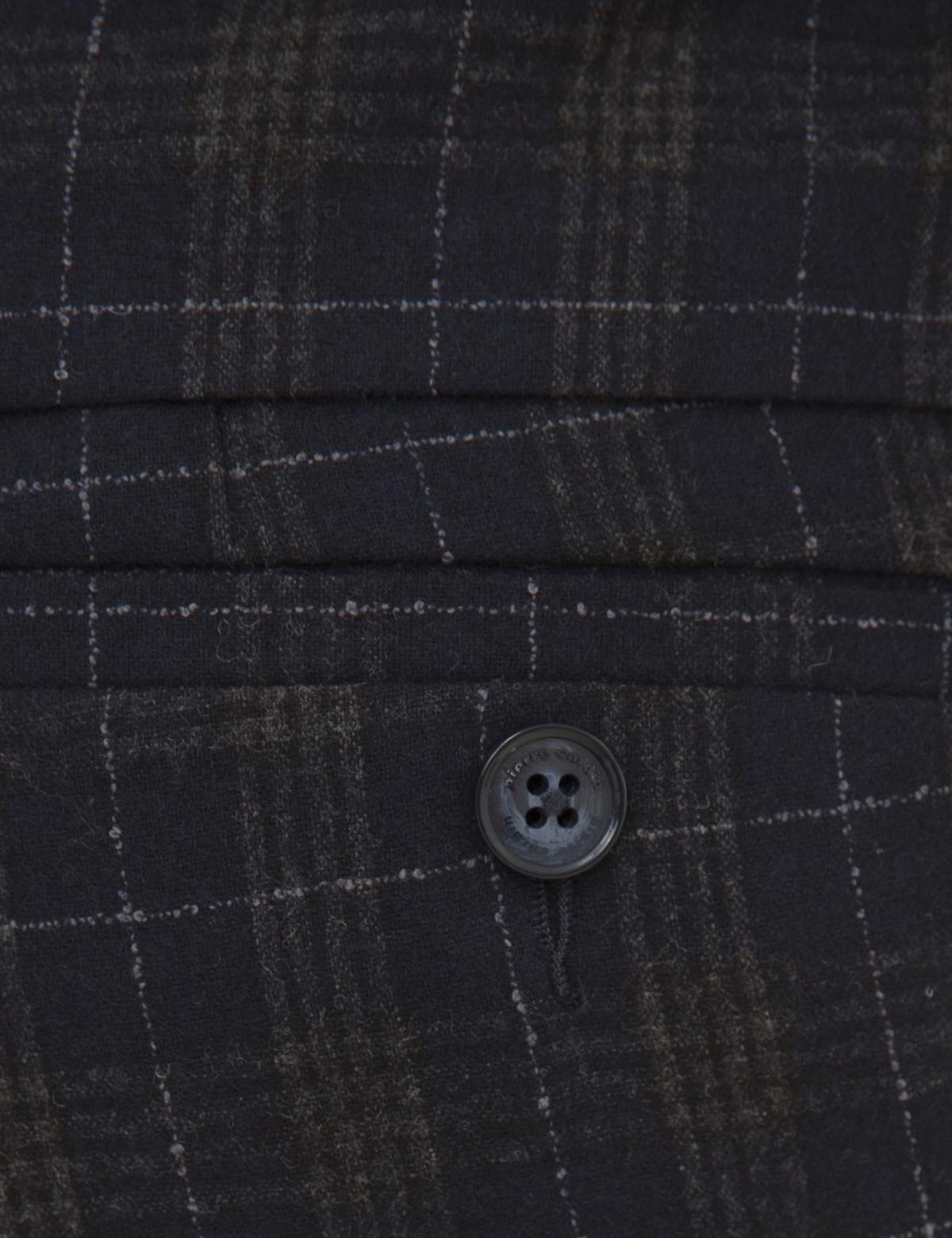 Lacivert Ex. Slim Fit Ekose Takım Elbise - 50193713181