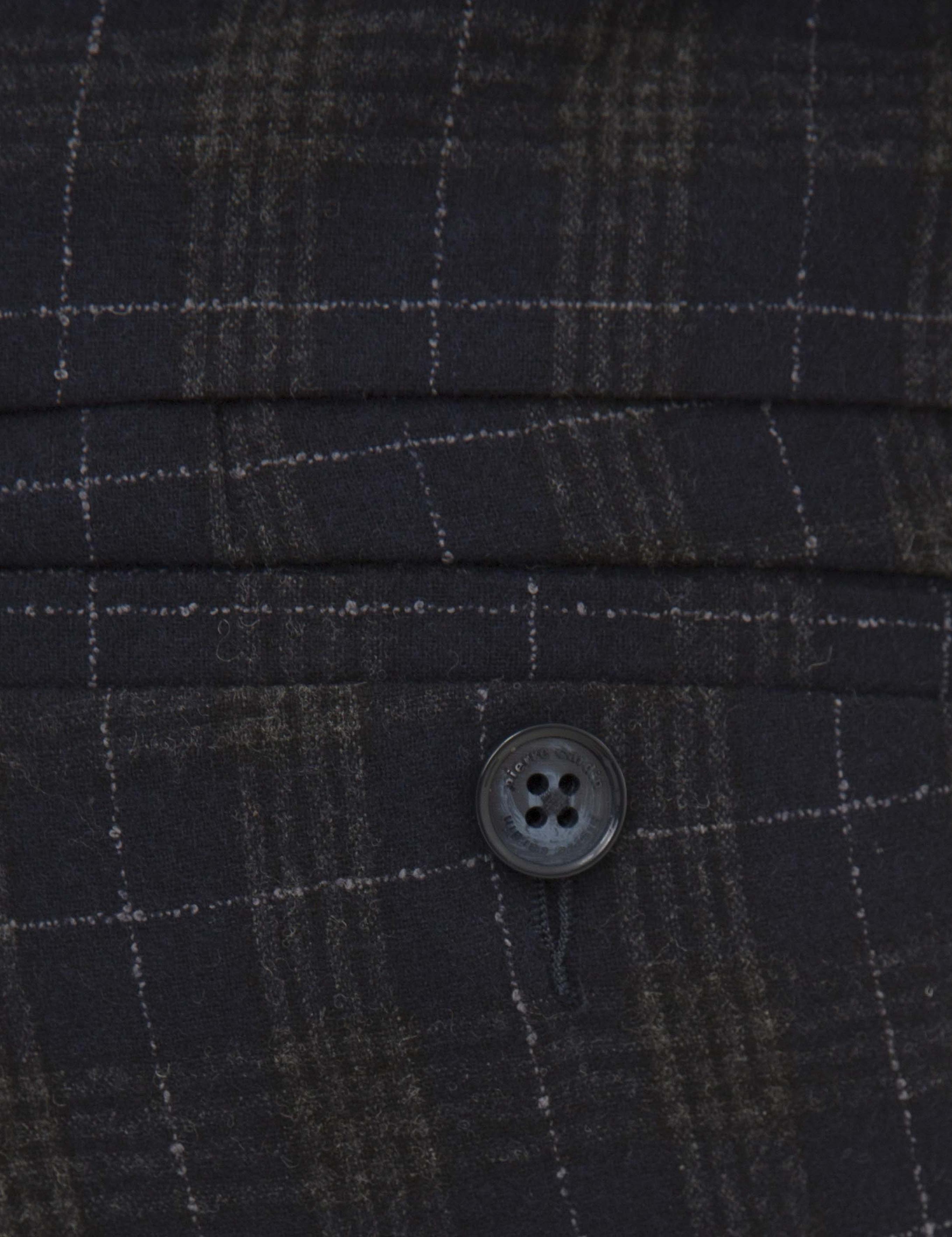 Lacivert Ex. Slim Fit Ekose Takım Elbise