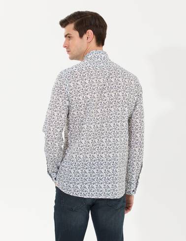Haki Slim Fit Uzun Kollu Gömlek