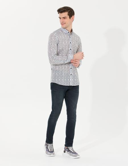 Haki Slim Fit Uzun Kollu Gömlek - 50265028026