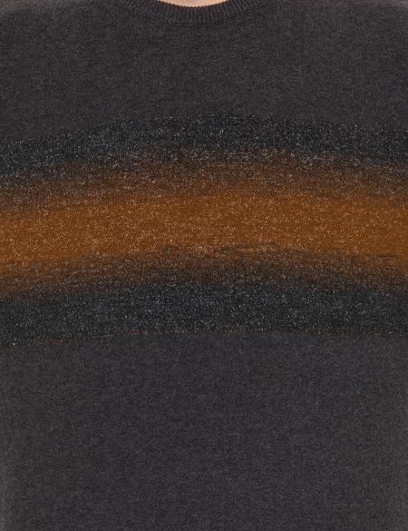 Antrasit Melanj Slim Fit Bisiklet Yaka Triko Kazak - 50261148008