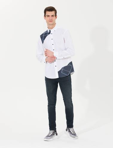 Taş Comfort Fit Uzun Kollu Gömlek