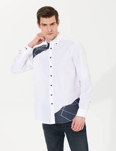 Taş Comfort Fit Uzun Kollu Gömlek