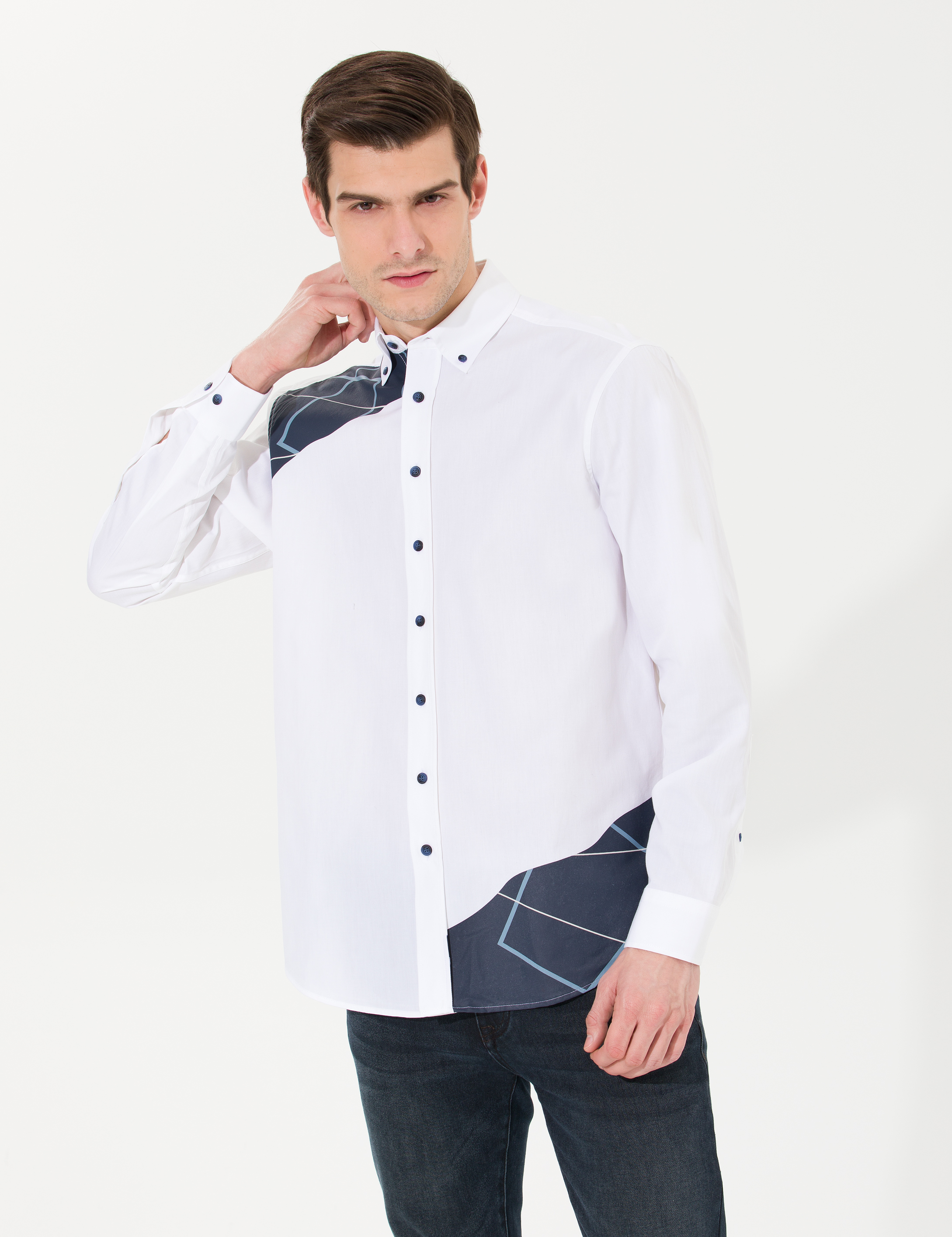 Taş Comfort Fit Uzun Kollu Gömlek