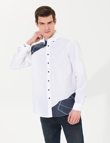 Taş Comfort Fit Uzun Kollu Gömlek - 50262456023