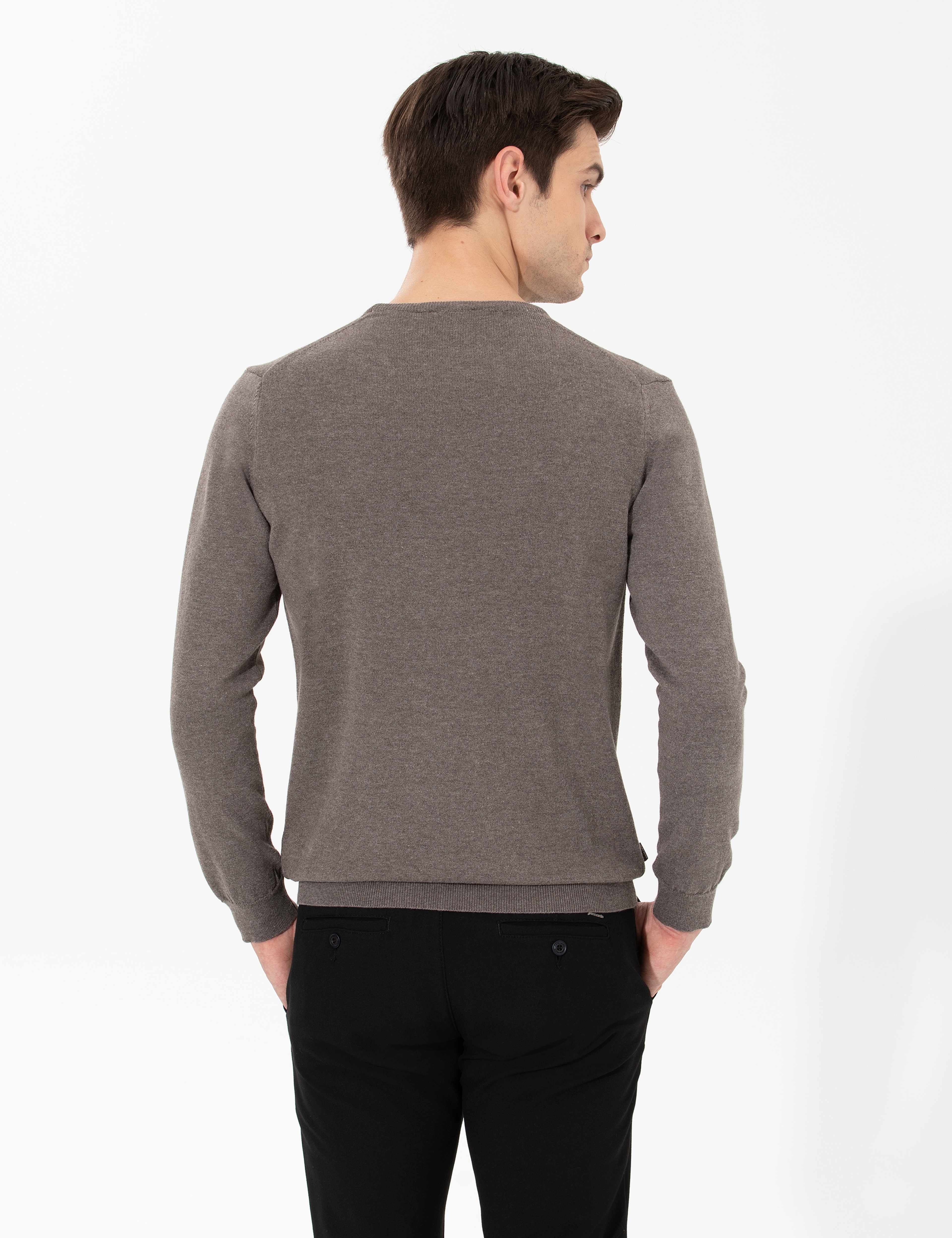 Vizon Slim Fit Basic Triko Kazak