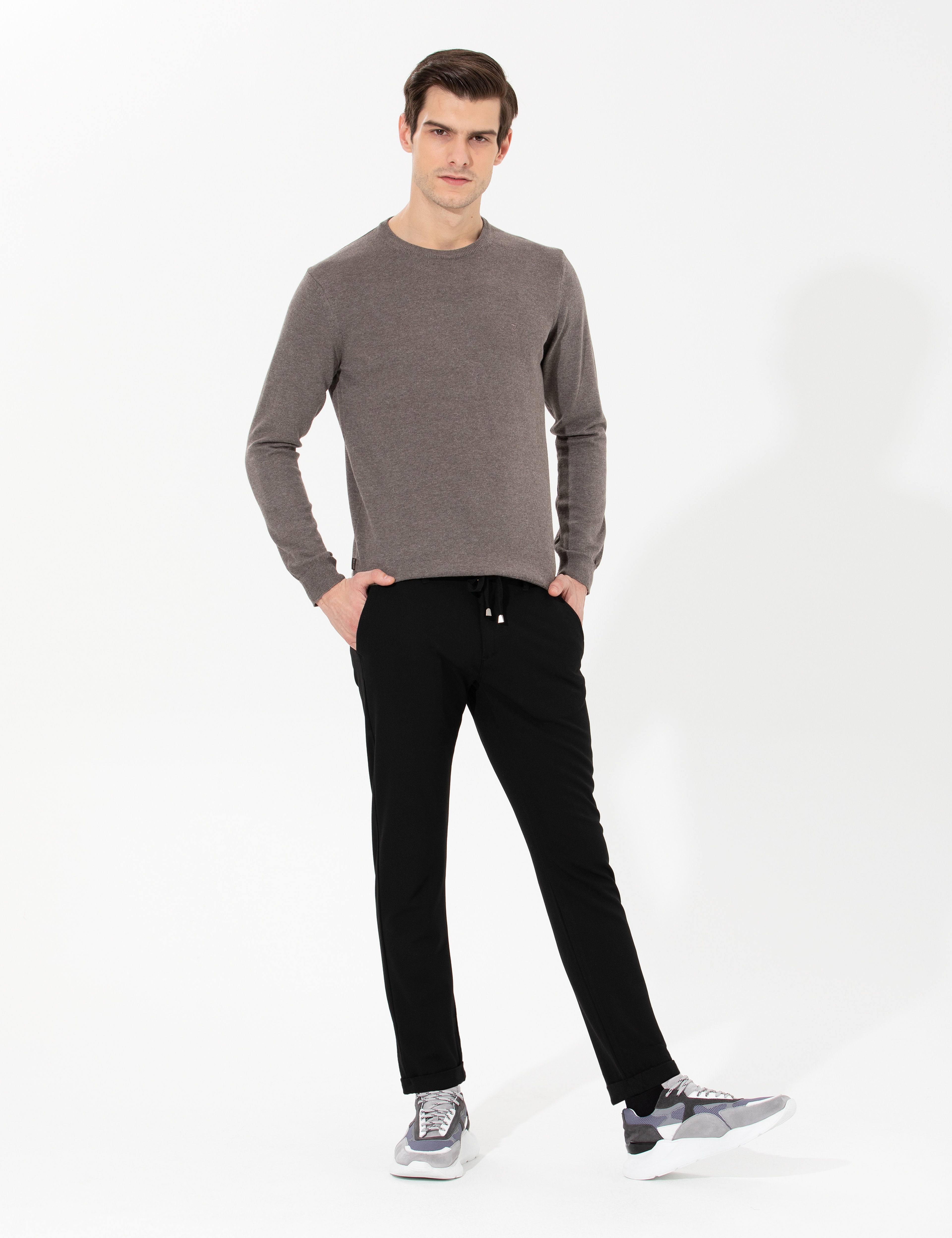 Vizon Slim Fit Basic Triko Kazak - Image 3