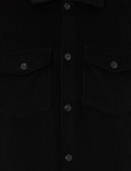 Siyah Oversize Uzun Kollu Gömlek - 50259476021