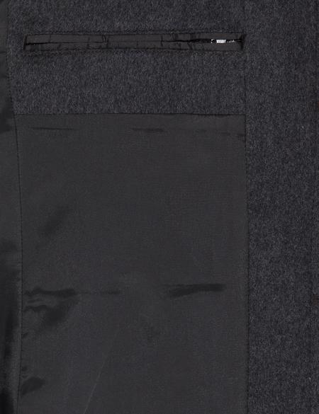 Antrasit Slim Fit Kaşe Kaban - 50257391031