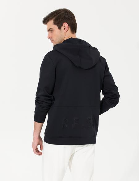 Lacivert Kapüşonlu Hırka - 50257601033