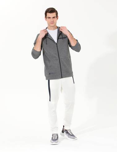 Ekru Slim Fit Eşofman Altı