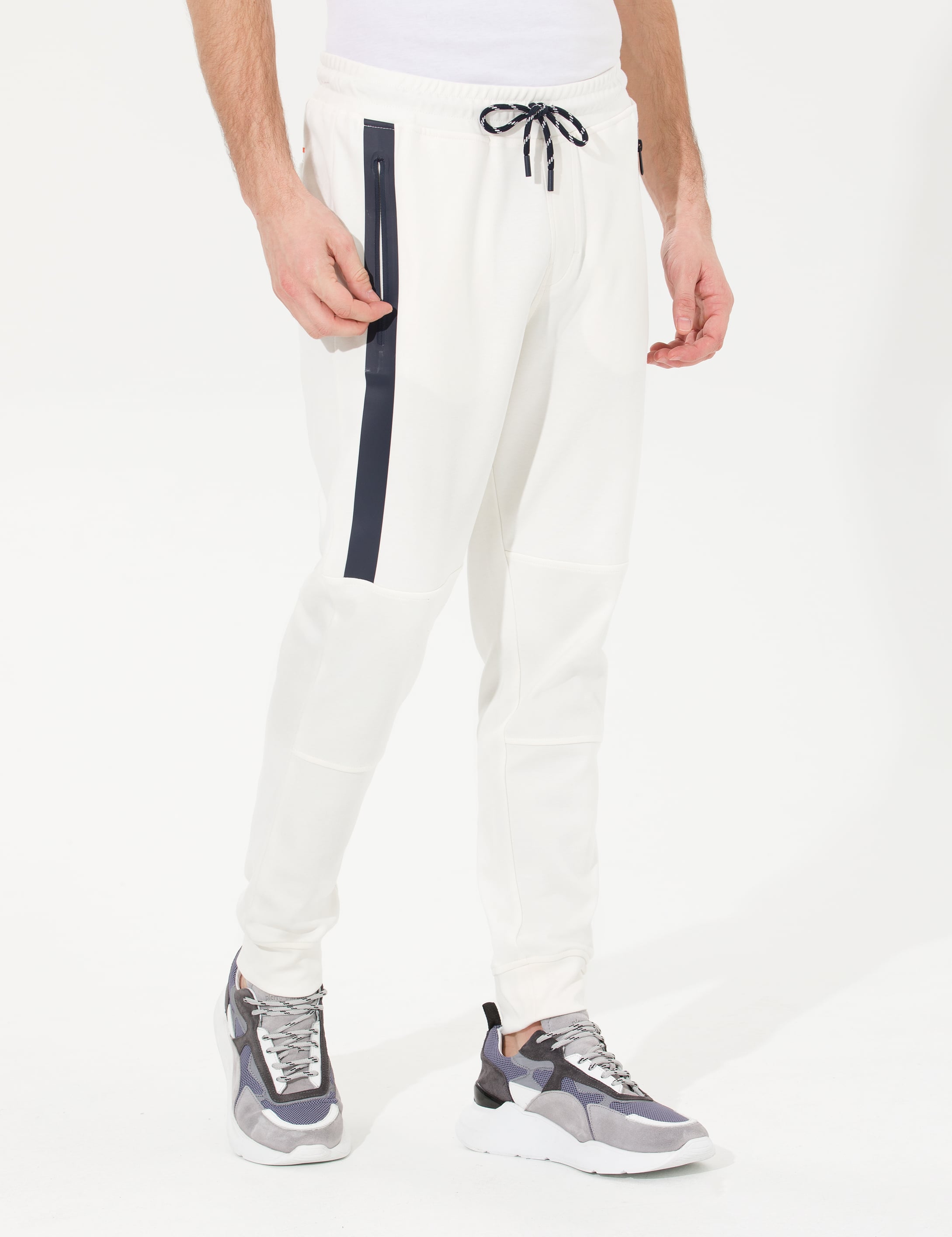 Ekru Slim Fit Eşofman Altı - Image 2