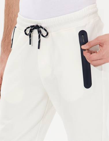 Ekru Slim Fit Eşofman Altı