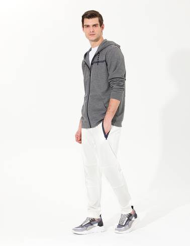 Ekru Slim Fit Eşofman Altı