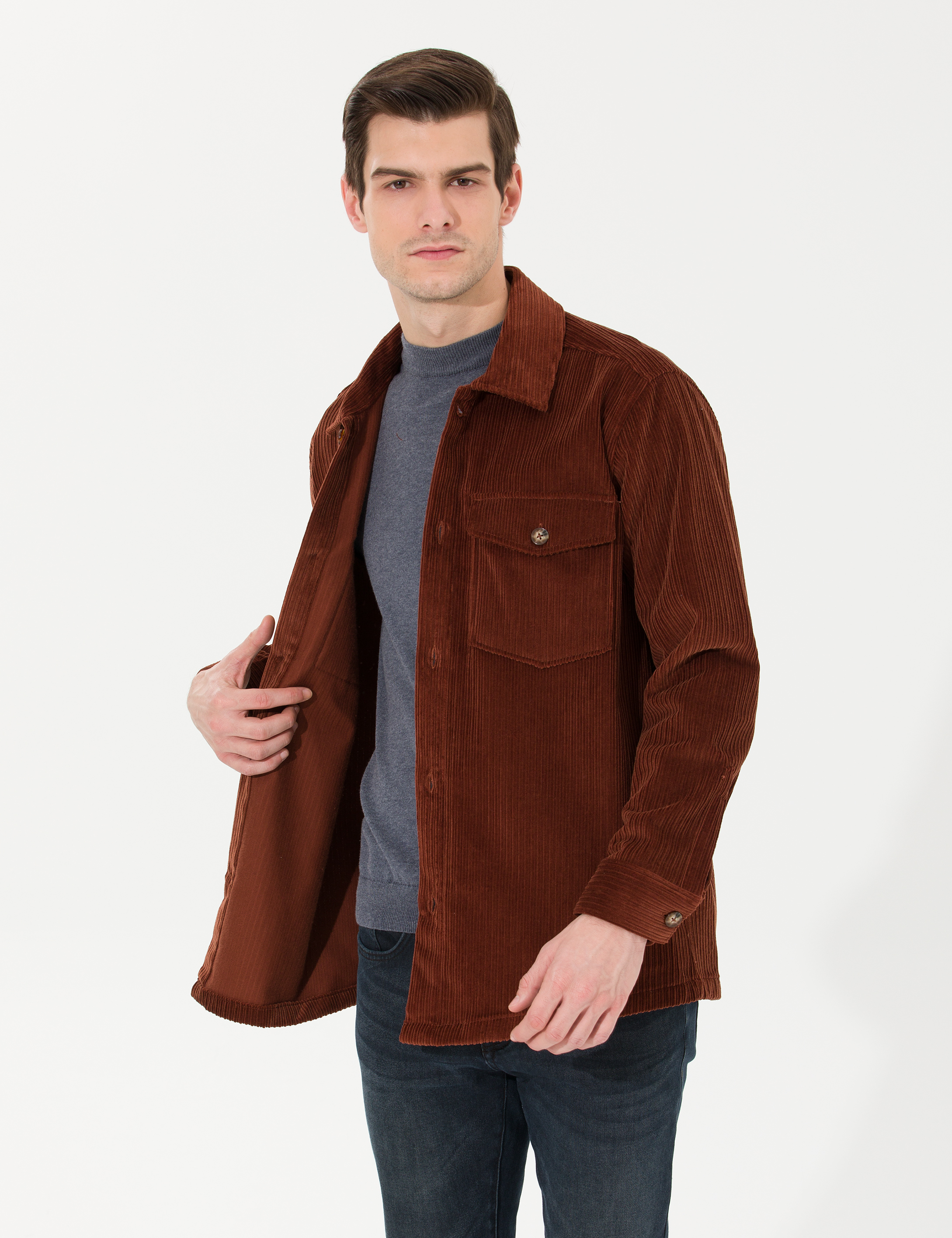 Bakır Oversize Uzun Kollu Gömlek - Image 3