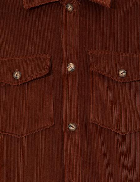 Bakır Oversize Uzun Kollu Gömlek - 50259476038