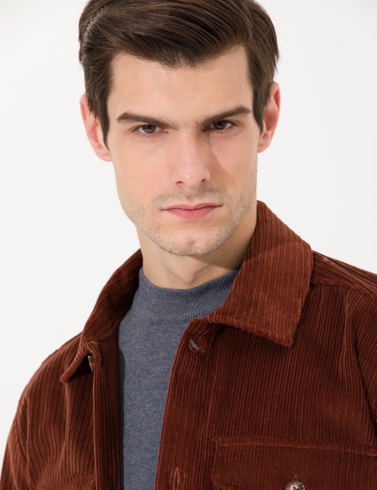 Bakır Oversize Uzun Kollu Gömlek - 50259476038