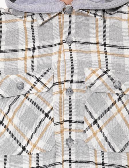 Açık Gri Comfort Fit Uzun Kollu Gömlek - 50259534001