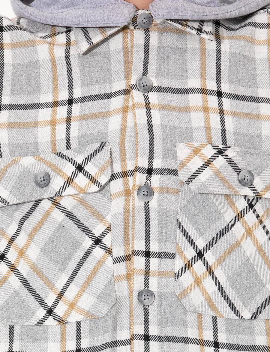 Açık Gri Comfort Fit Uzun Kollu Gömlek