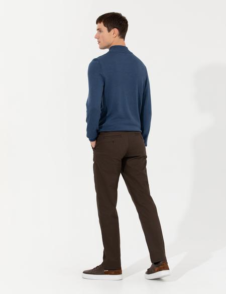 Kahverengi Regular Fit Kanvas Pantolon - 50264784075