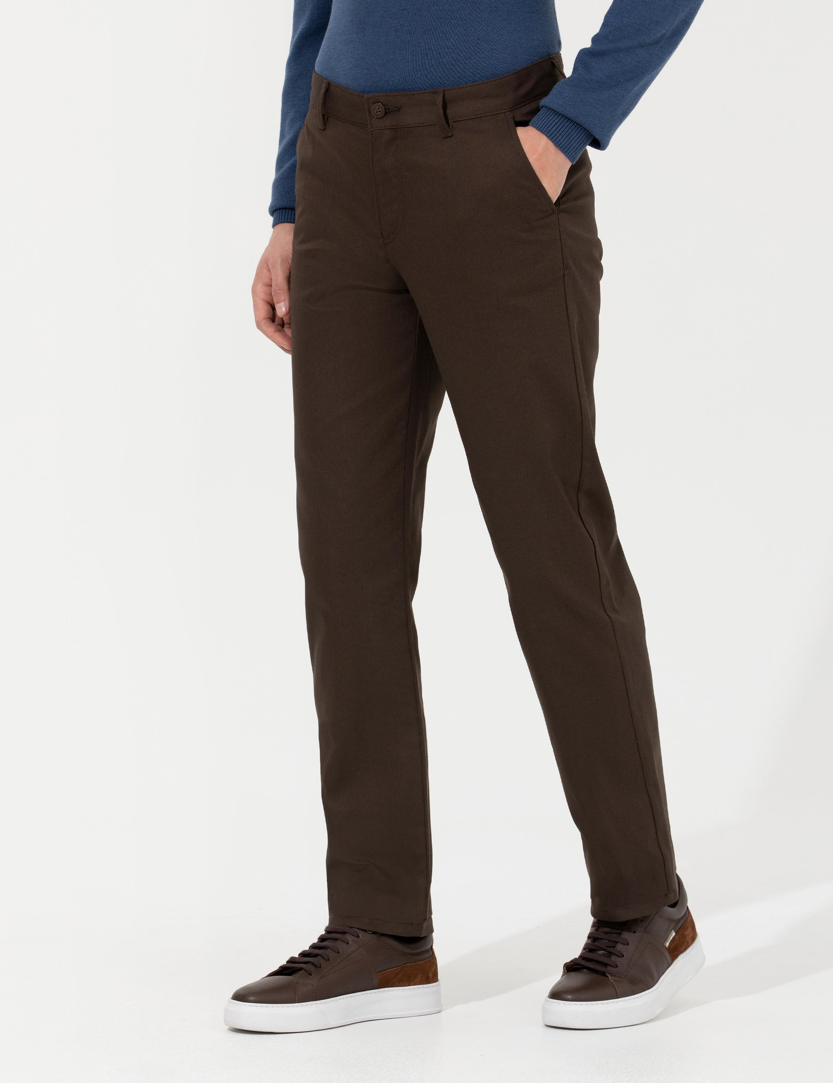 Kahverengi Regular Fit Kanvas Pantolon