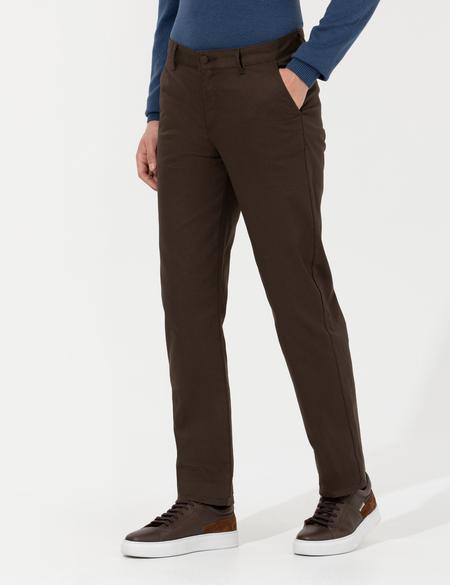 Kahverengi Regular Fit Kanvas Pantolon - 50264784075