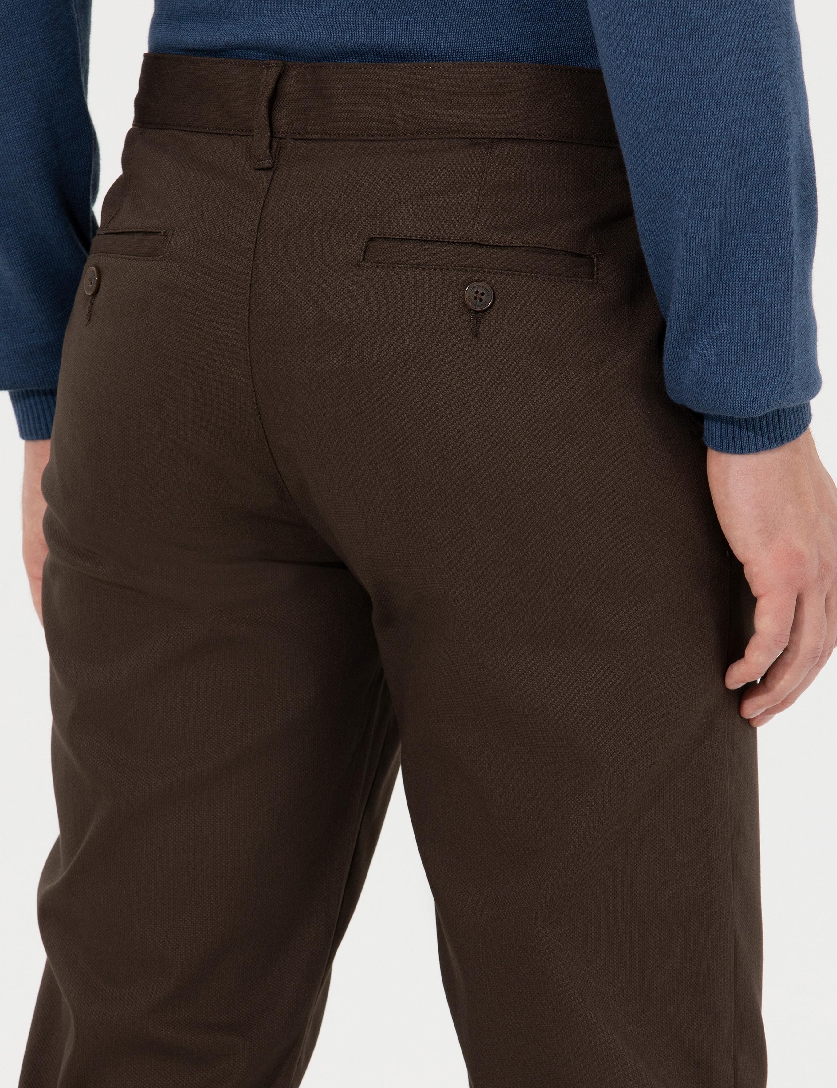 Kahverengi Regular Fit Kanvas Pantolon