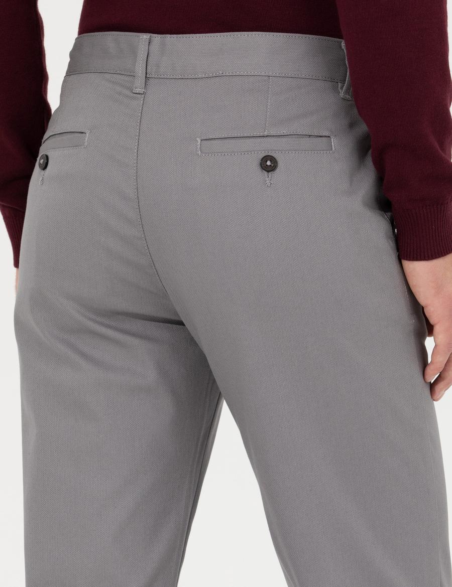 Gri Regular Fit Chino Pantolon