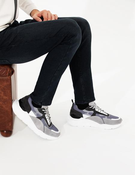 Gri %100 Deri Sneaker - 50261263005