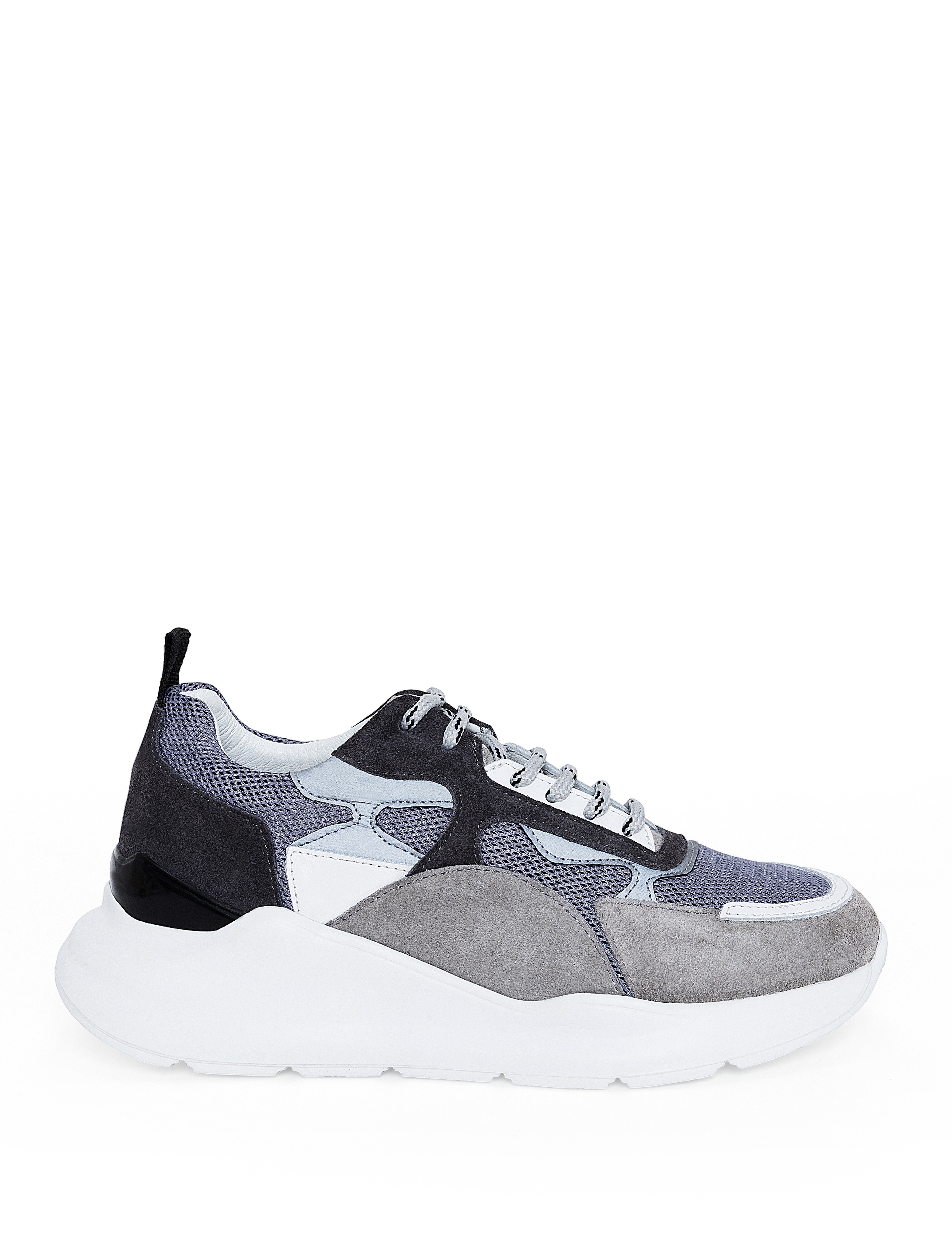 Gri %100 Deri Sneaker - Image 2
