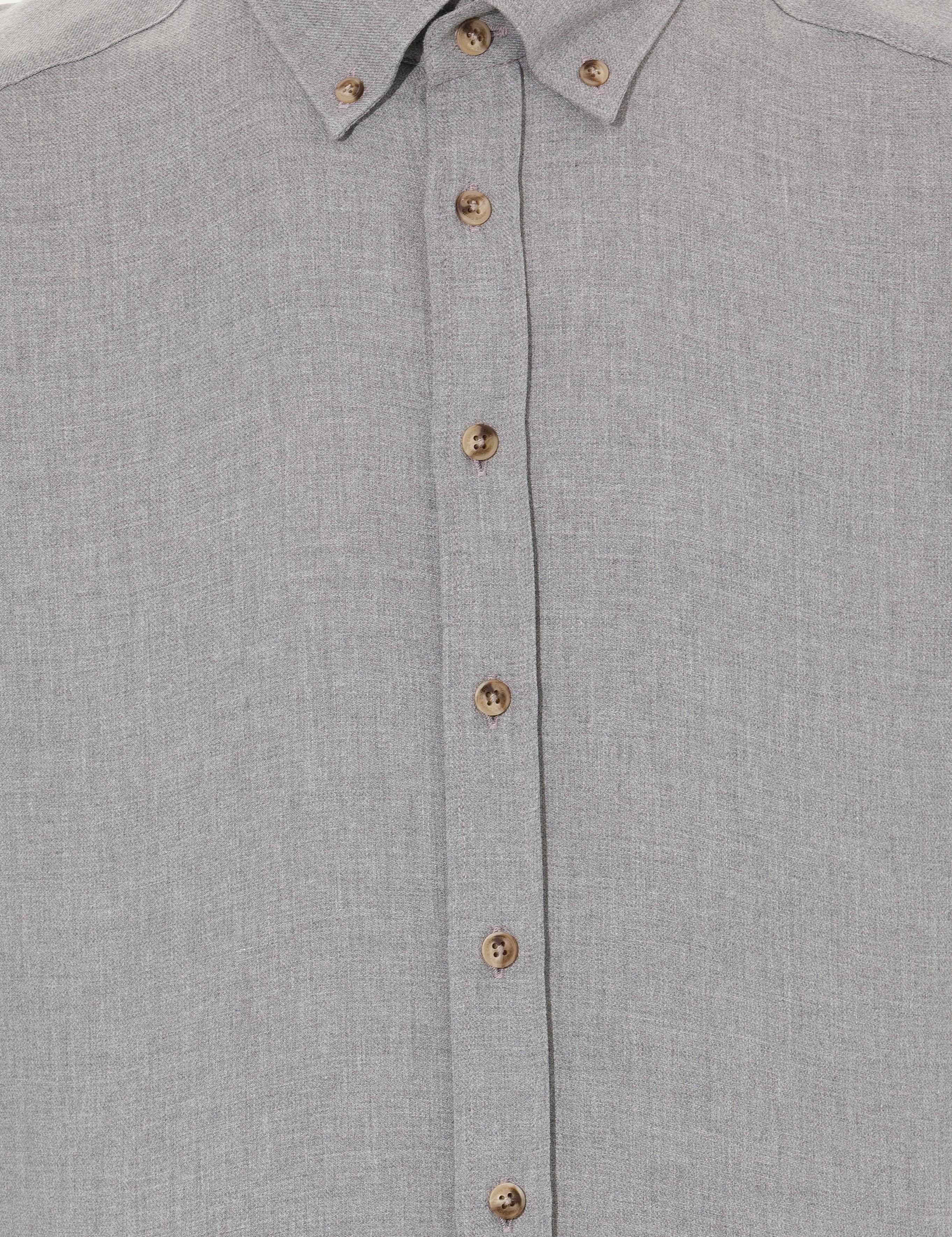 Gri Slim Fit Uzun Kollu Gömlek