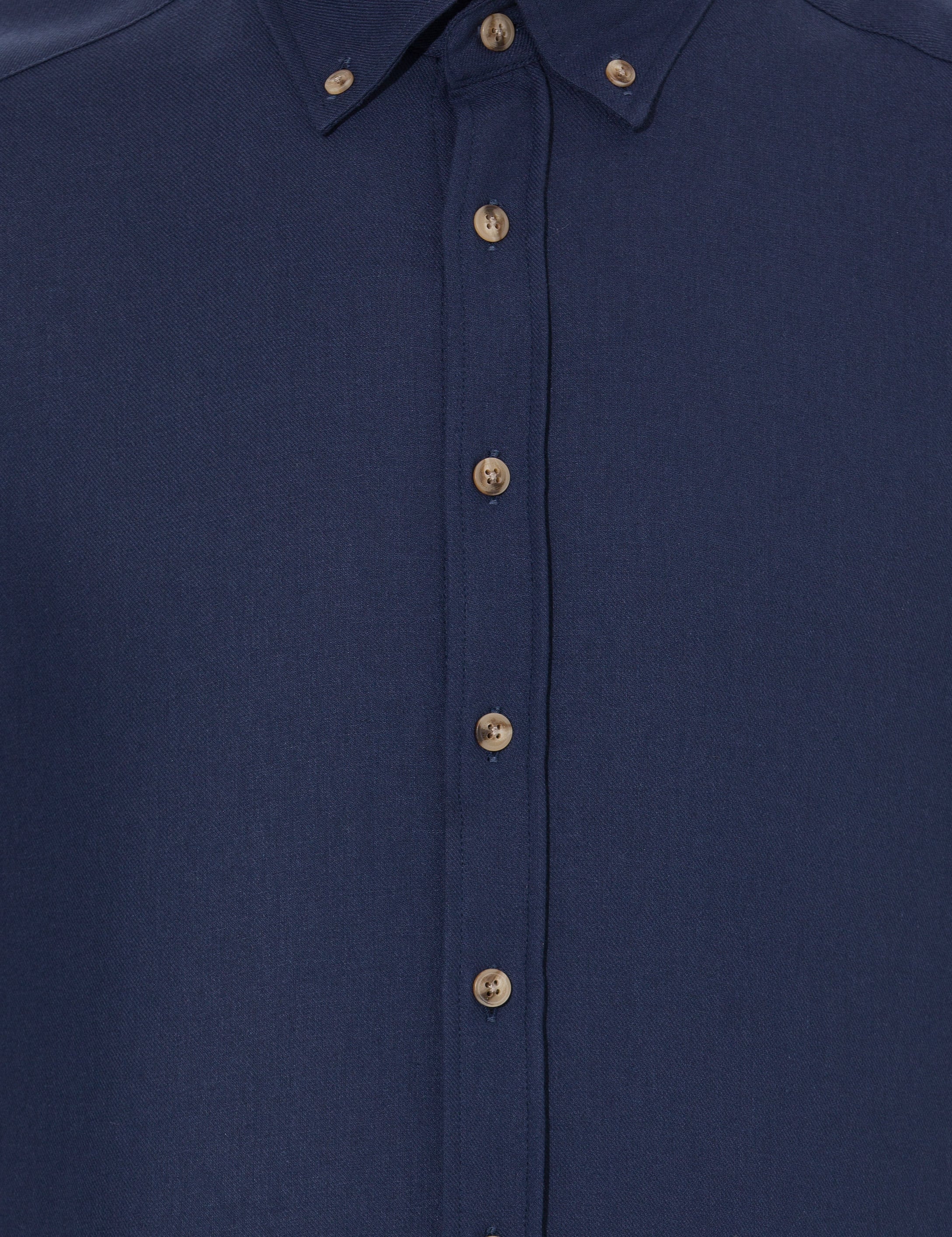 Lacivert Slim Fit Uzun Kollu Gömlek - Image 6