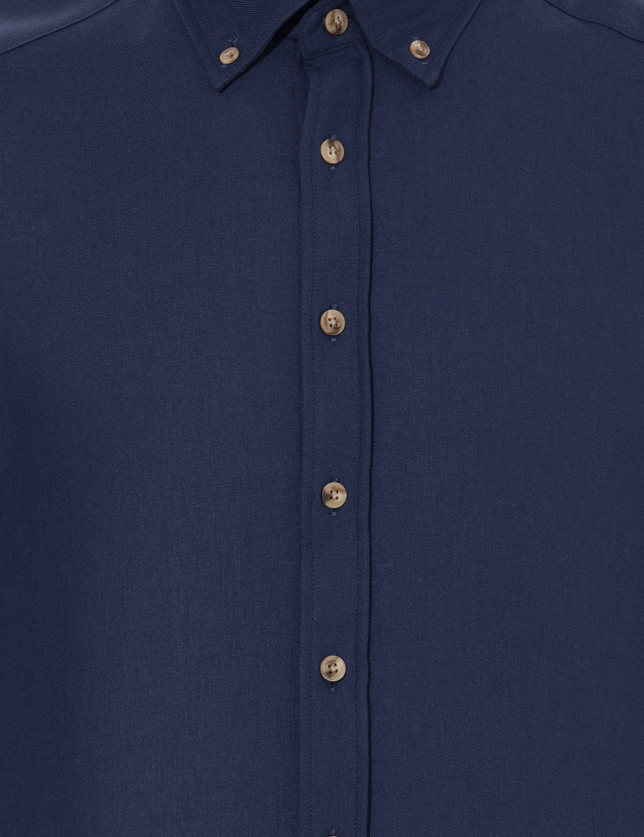 Lacivert Slim Fit Uzun Kollu Gömlek