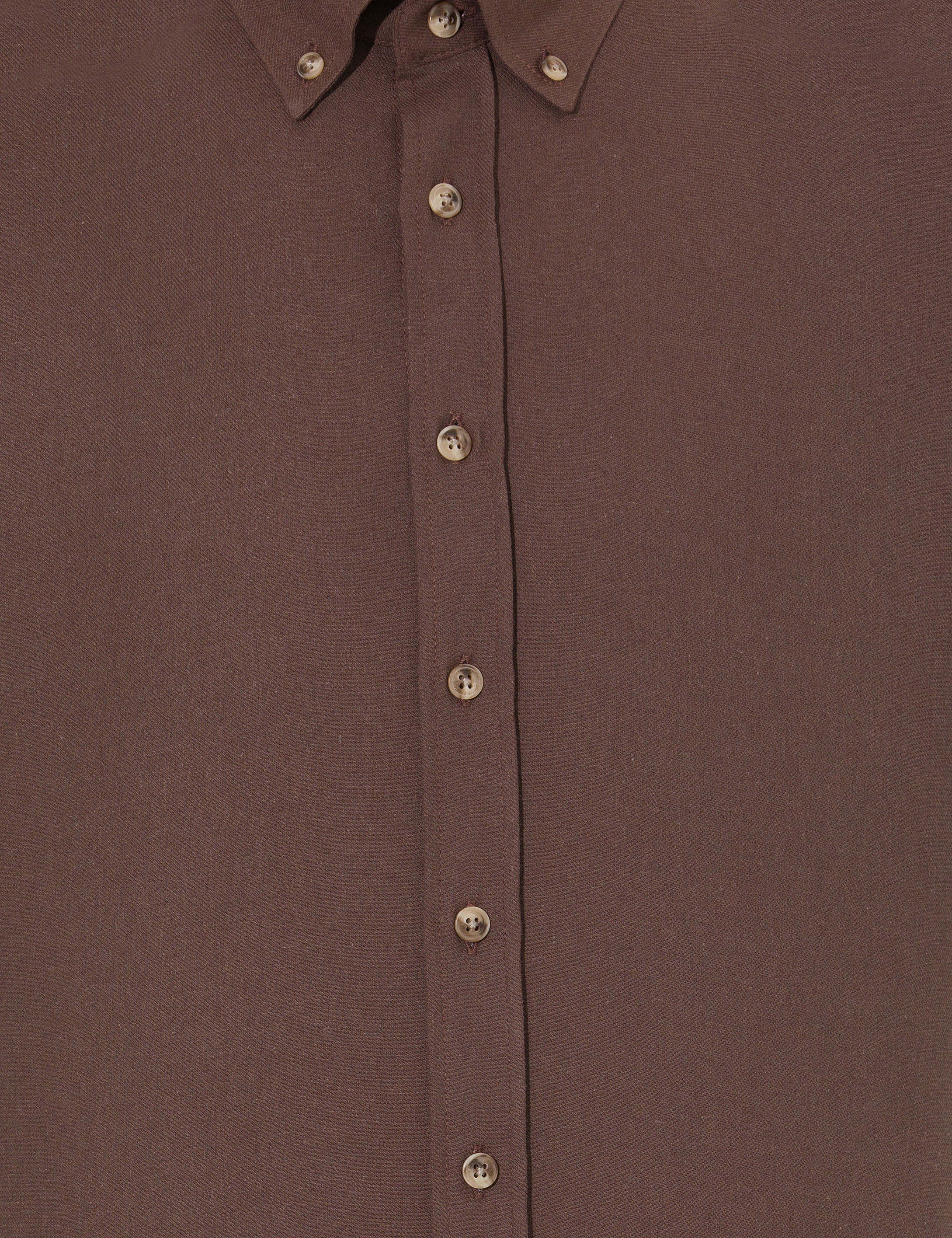 Kahverengi Slim Fit Uzun Kollu Gömlek